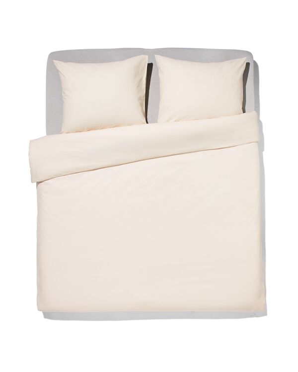 dekbedovertrek zacht katoen 200x200/220 grijs-beige - 5750080 - HEMA