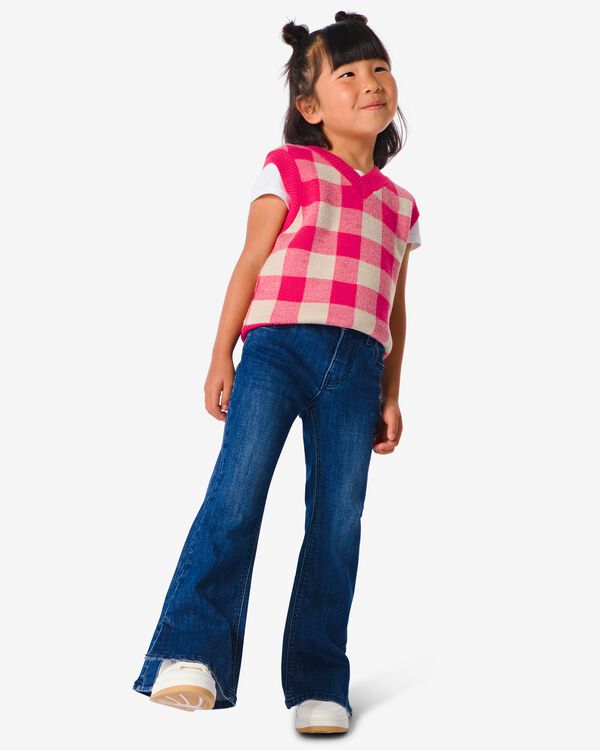 kinder jeans flared middenblauw middenblauw - 1000031902 - HEMA