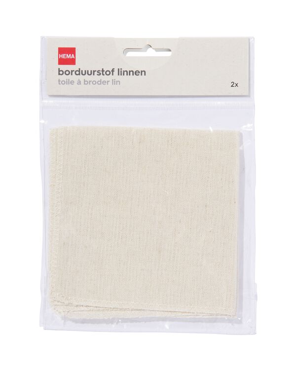 borduurstof linnen - 2 stuks - 60760070 - HEMA