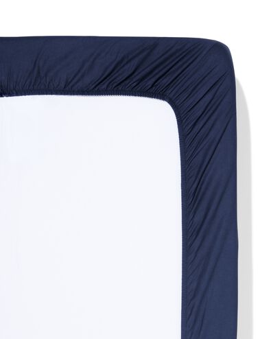 hoeslaken 180x200cm zacht katoen donkerblauw - 5160031 - HEMA