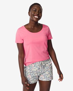 Dames Shortama Katoen Roze (roze)