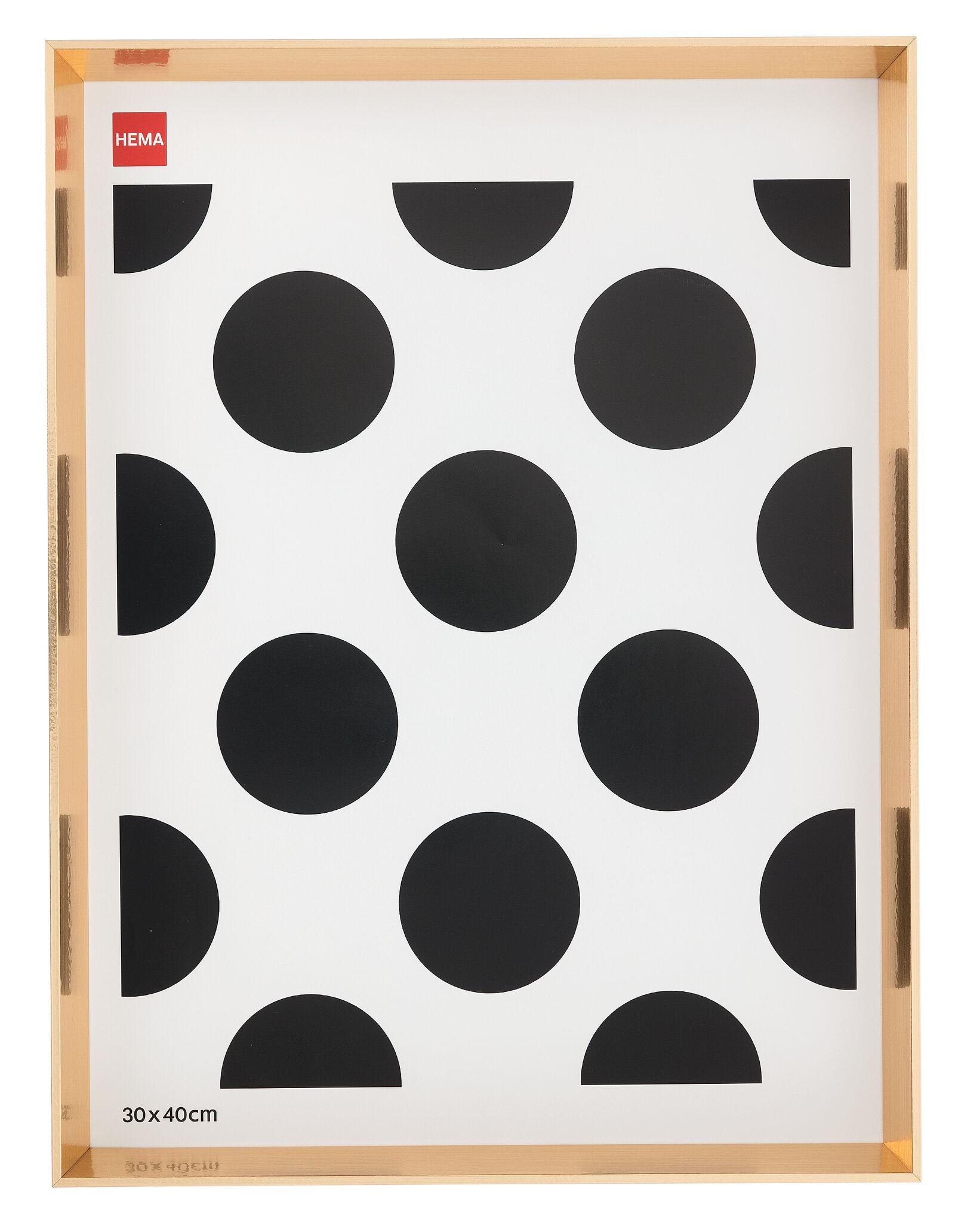fotolijst hout 30x40 facetrand goud - 13621072 - HEMA