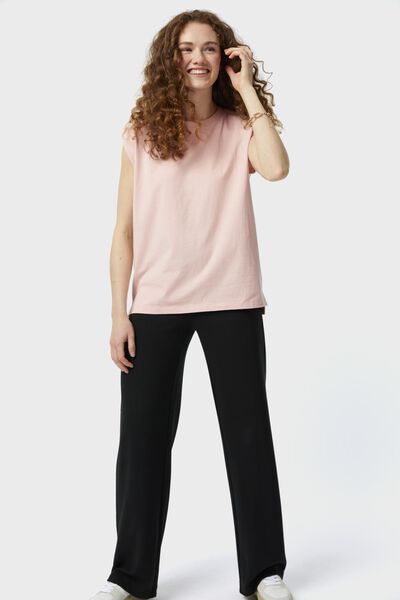 dames t-shirt Dany met kapmouw roze roze - 1000027990 - HEMA