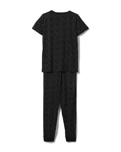 dames pyjama katoen zwart L - 23400303 - HEMA