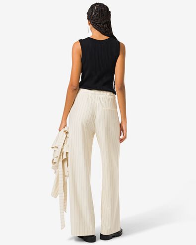 damesbroek Eva strepen gebroken wit gebroken wit - 36201185OFFWHITE - HEMA