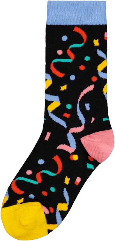 sokken met katoen lets party zwart 35/38 - 4103406 - HEMA
