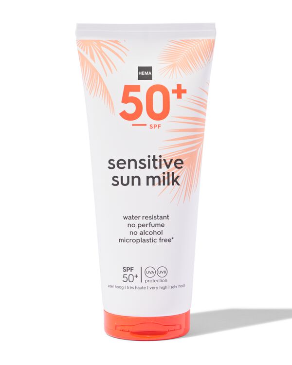 zonnemelk voor de gevoelige huid SPF50 200ml - 11620013 - HEMA