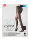 comfort panty matt-mousse 30 denier zwart 48/52 - 4042368 - HEMA