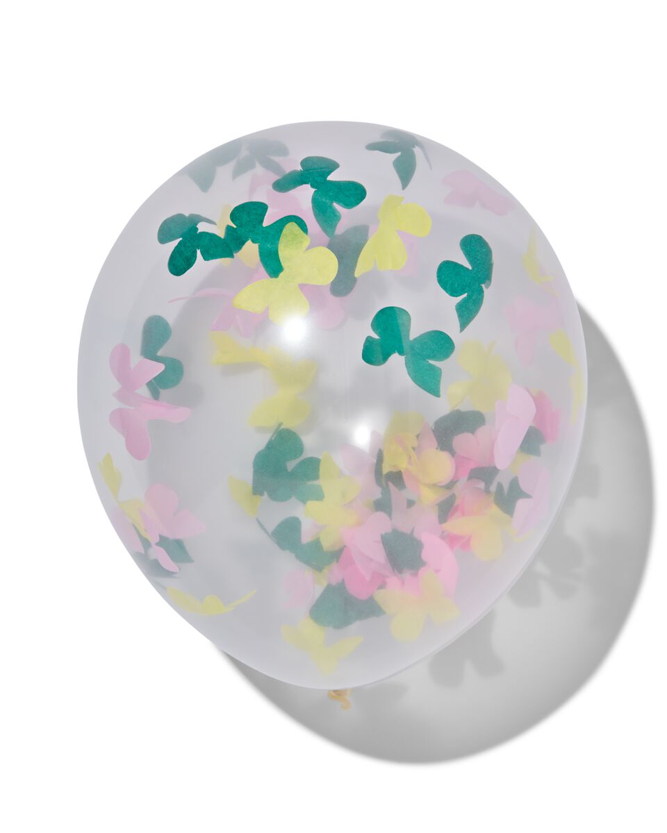 leerling uitvoeren Bekijk het internet confetti ballonnen 30cm vlinder - 6 stuks - HEMA