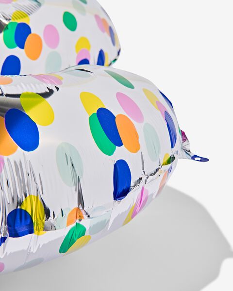 folieballon met confetti XL cijfer 2 - 14200632 - HEMA