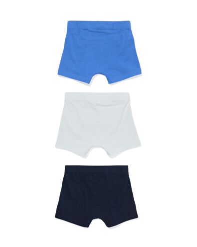 kinderboxers katoen - 3 stuks blauw 170/176 - 19200179 - HEMA