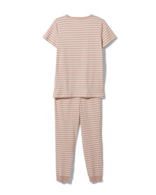 dames pyjama katoen naturel naturel - 1000030235 - HEMA
