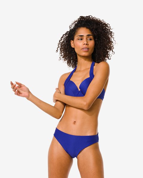 dames bikinibroekje middelhoge taille kobaltblauw kobaltblauw - 1000030449 - HEMA