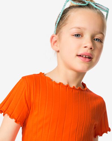 kinder T-shirt rib Koningsdag oranje oranje - 30811274ORANGE - HEMA