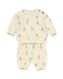 newborn kledingset sweater en broek eendjes lichtgeel 62 - 33481613 - HEMA