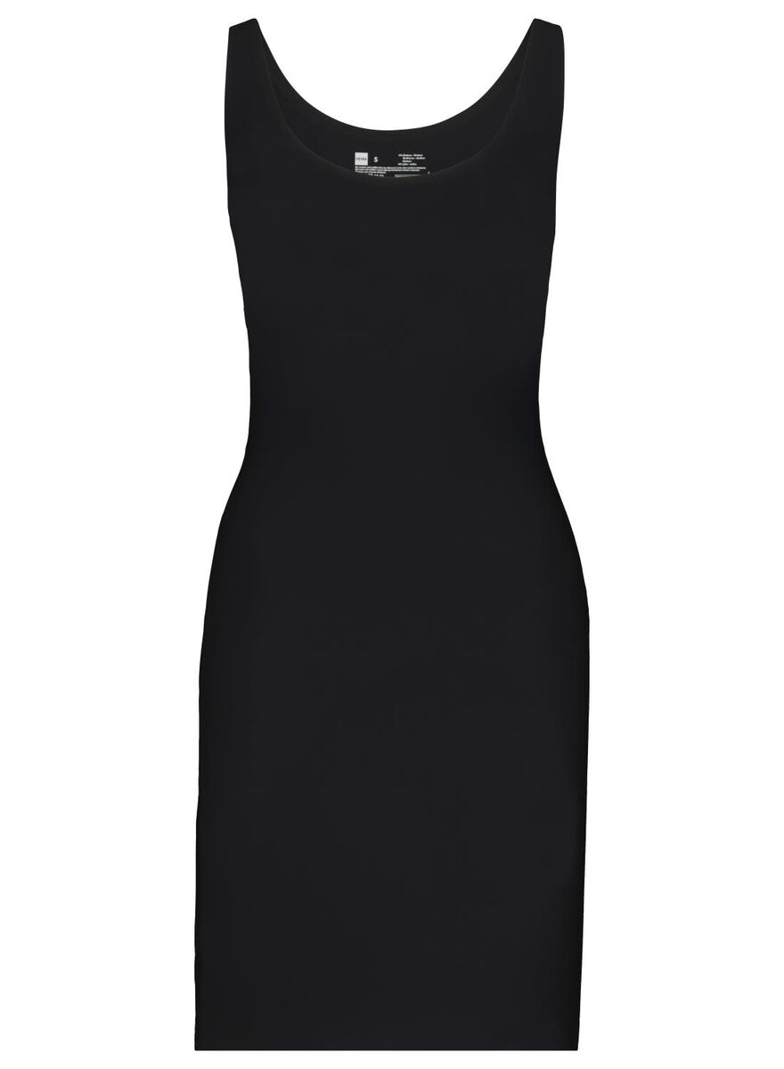 jurk second skin zwart XL - 21500124 - HEMA