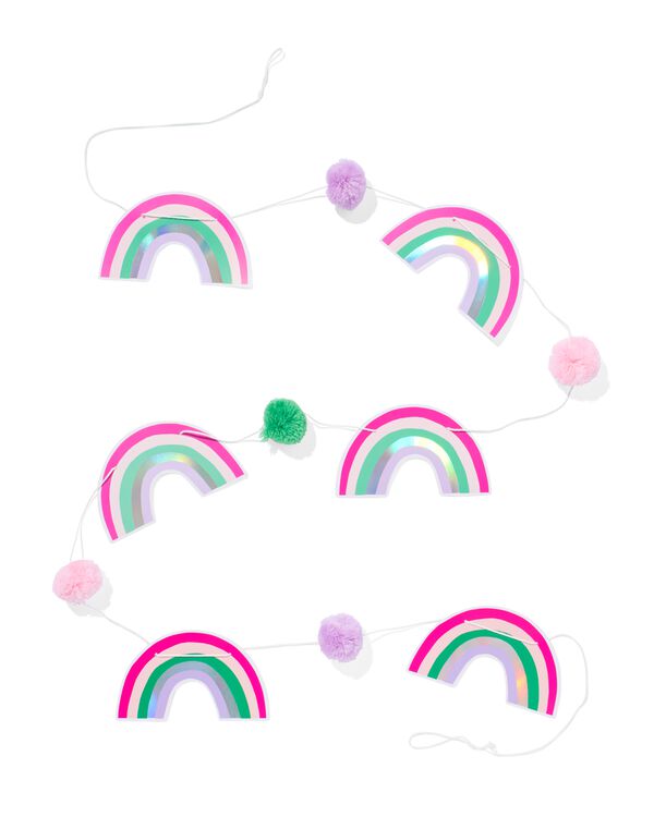 papieren slinger regenboog 2,5 mtr - 14250154 - HEMA