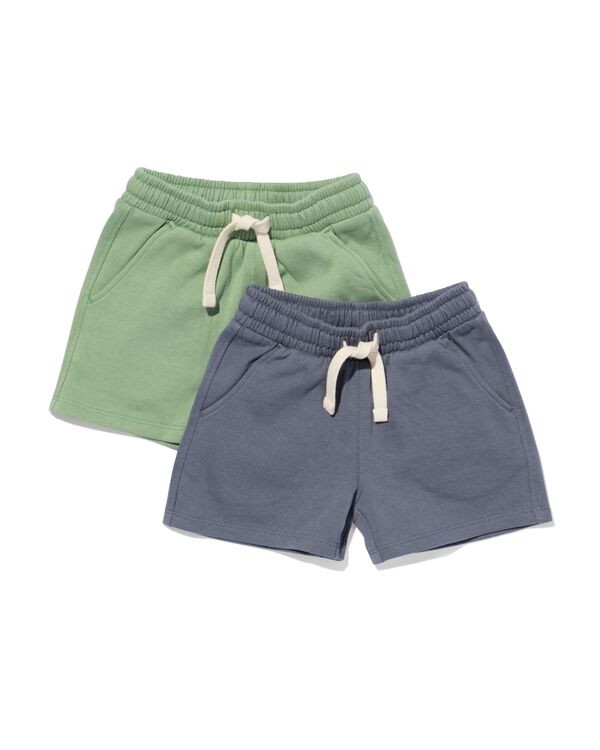 baby korte sweatbroeken - 2 stuks groen groen - 33109350GREEN - HEMA