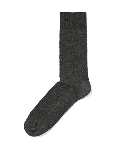 herensokken structuur donkergrijs donkergrijs - 4150350DARKGREY - HEMA