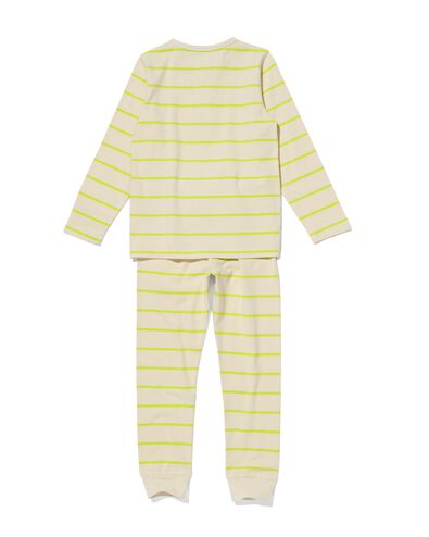 kinder pyjama strepen beige beige - 23061680BEIGE - HEMA