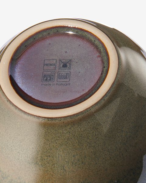 schaal - 14 cm - Porto - reactief glazuur - taupe - 9602053 - HEMA