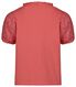 kinder t-shirt met broderie koraal koraal - 1000027627 - HEMA