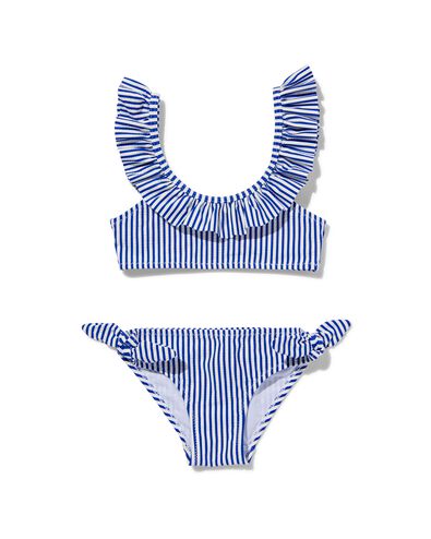 kinder bikini blauw 110/116 - 22264443 - HEMA