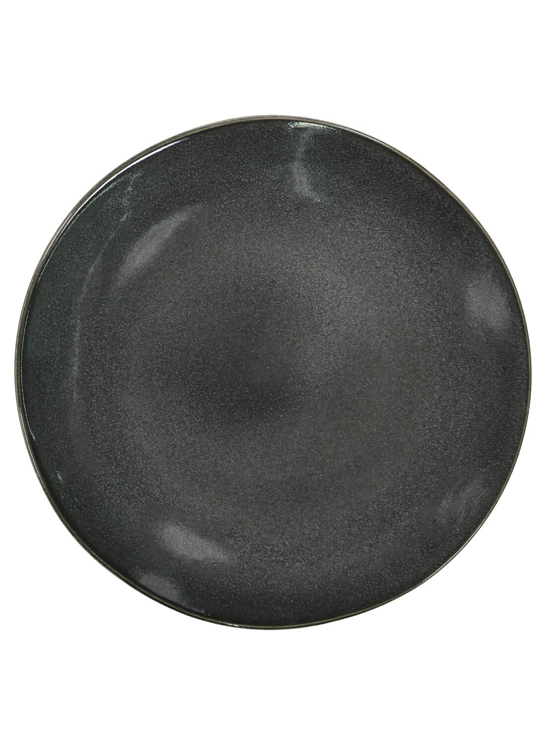 HEMA Ontbijtbord 23 Cm Porto Reactief Glazuur Zwart (zwart)