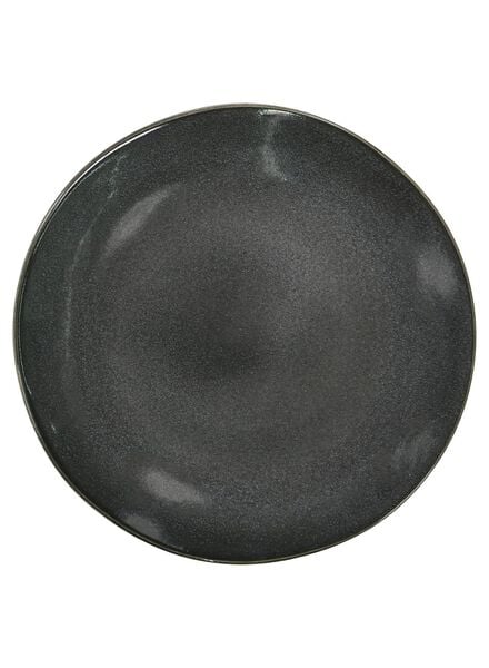 HEMA Ontbijtbord - 23 Cm - Porto - Reactief Glazuur - Zwart (zwart)
