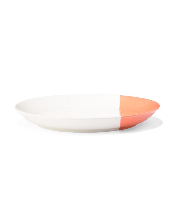 taartbord Ø17cm Tafelgenoten new bone wit met terra - 9650103 - HEMA