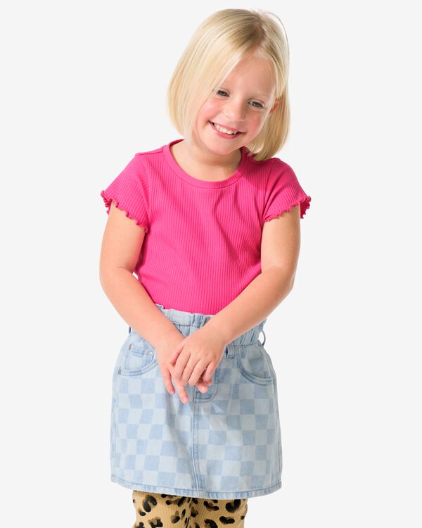 kindershirt rib roze roze - 30856417PINK - HEMA
