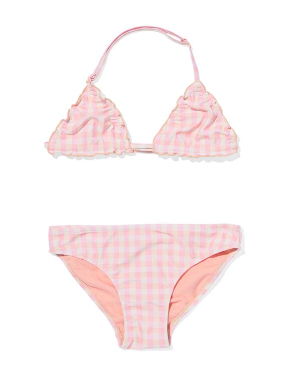 kinder bikini met ruiten roze roze - 22259635PINK - HEMA