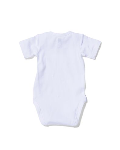 romper organic katoen stretch - 2 stuks wit 86/92 - 33355014 - HEMA