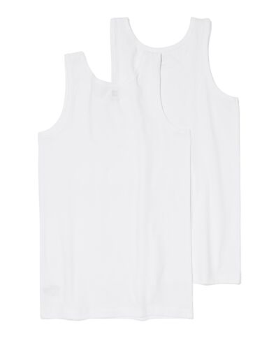 kinder hemden basic stretch katoen - 2 stuks wit 146/152 - 19280992 - HEMA