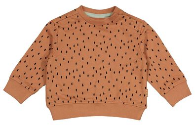 newborn sweater druppels bruin - 1000026332 - HEMA