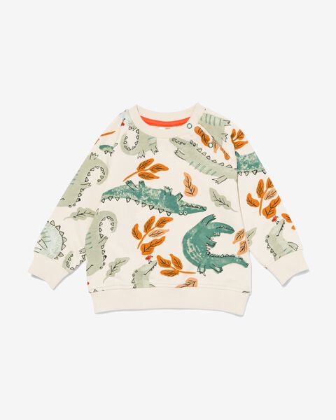 baby sweater krokodillen ecru - 1000029743 - HEMA