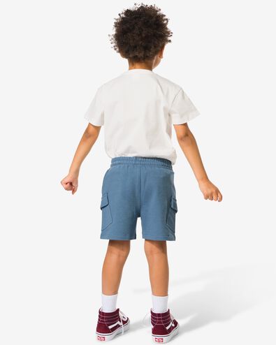 kinder cargo sweatshort donkerblauw donkerblauw - 30793210DARKBLUE - HEMA