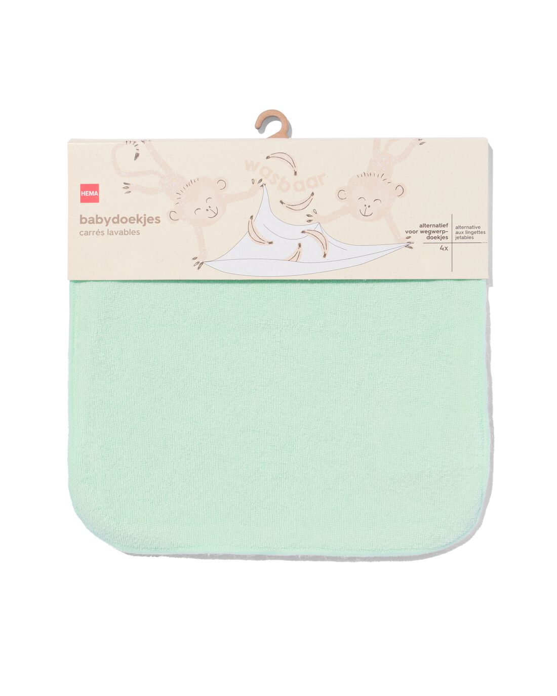 051 Wasbare Babydoekjes 21x21 - 4 Stuks