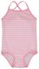 baby badpak rib strepen fluor roze - 1000023095 - HEMA
