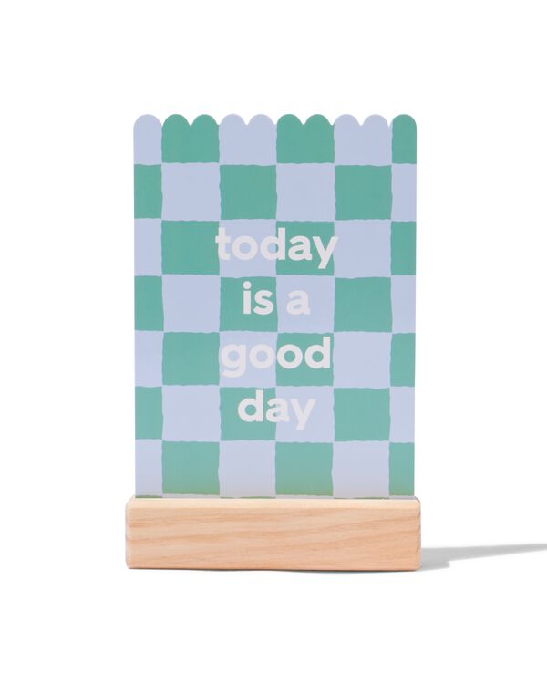 affirmation kaarten met houten standaard - 12 stuks - 61110085 - HEMA