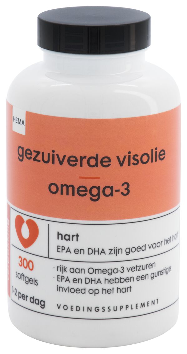 gezuiverde visolie omega-3 - 300 stuks - 11404004 - HEMA