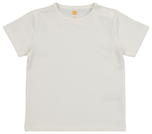 baby t-shirt met bamboe gebroken wit - 1000019278 - HEMA
