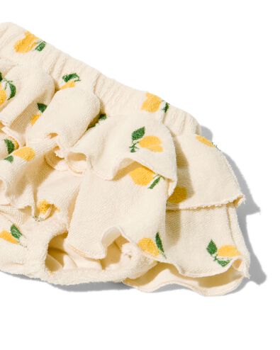 newborn kledingset shirt en broekrok badstof citroen ecru - 1000030941 - HEMA