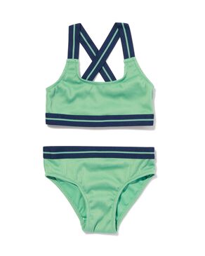 kinder bikini met ribbels groen - 1000030462 - HEMA
