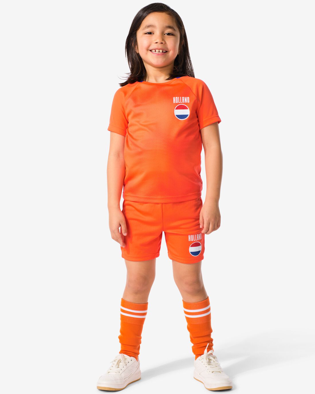HEMA Kinder Korte Sportbroek Nederland Oranje (oranje)