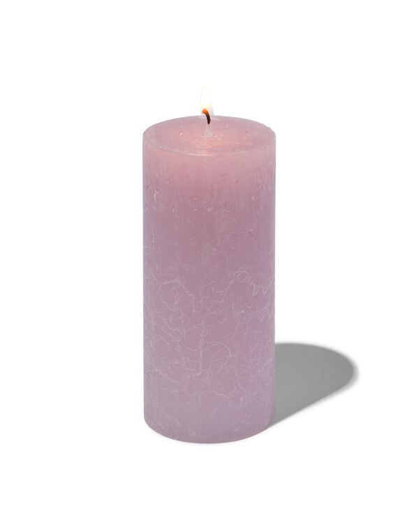 rustieke kaarsen lila lila - 1000029578 - HEMA