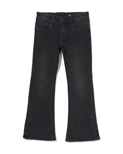 kinder jeans flared zwart zwart - 1000031900 - HEMA