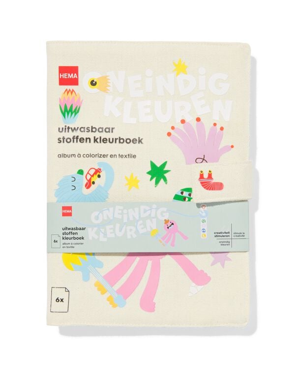 uitwasbaar stoffen kleurboek - 15900300 - HEMA