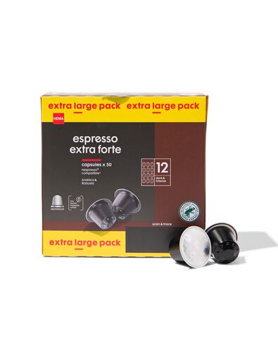 koffiecups espresso extra forte - 50 stuks - 17180037 - HEMA