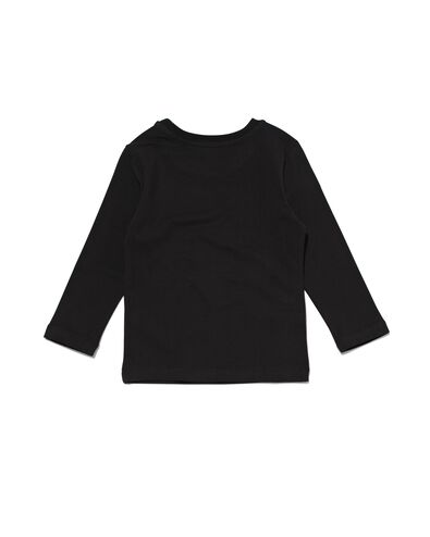 kinder t-shirt - biologisch katoen zwart 86/92 - 30729360 - HEMA